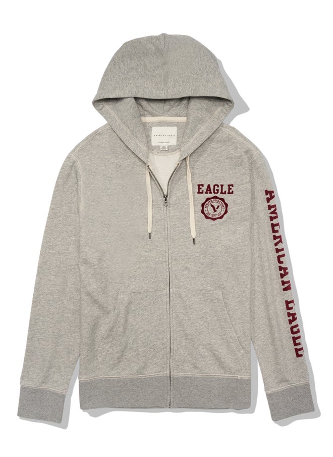 AE Graphic Heather Zip-Up Hoodie