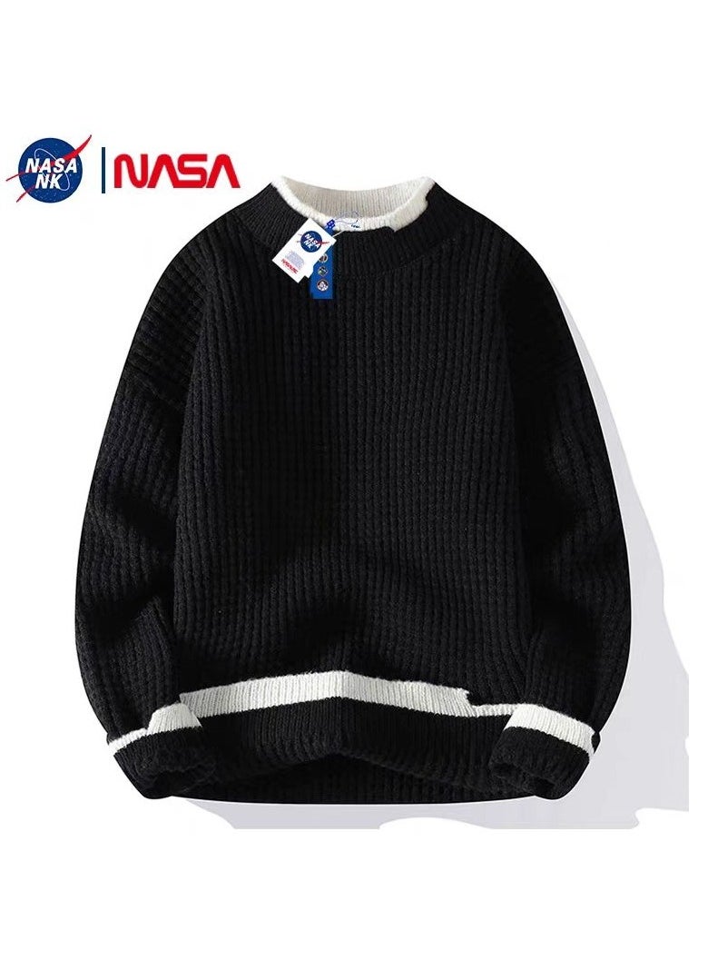 New Trend Of Long Sleeved Sweater With Inner Lining And Bottom Knit Sweater