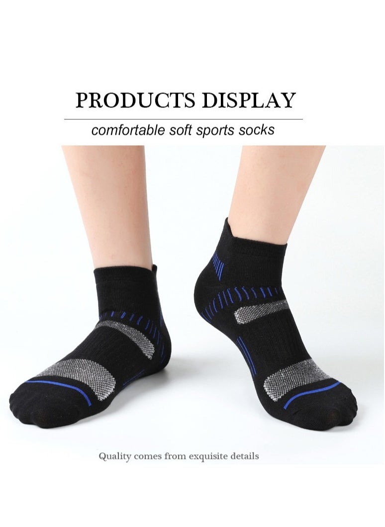 6 Pairs of 100% Cotton Men's Socks, Moisture Wicking, Perfect for All Seasons