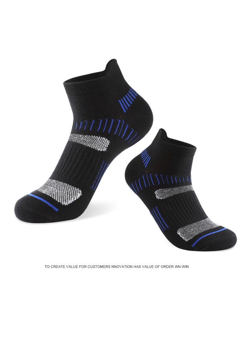 6 Pairs of 100% Cotton Men's Socks, Moisture Wicking, Perfect for All Seasons