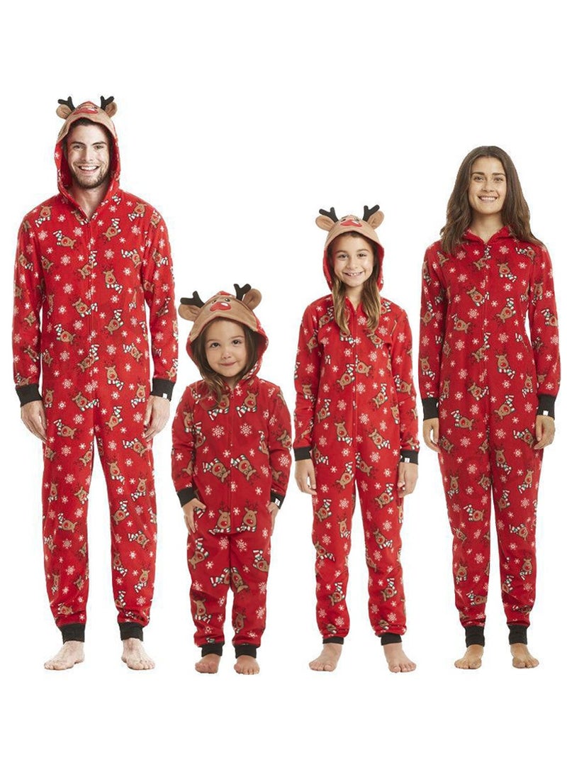 Children's Family Matching Pajamas Holiday Matching Clothing Long-Sleeved Parent-Child Pajamas for Home Suitable for Women Men Children and Pets Christmas (Baby Size)