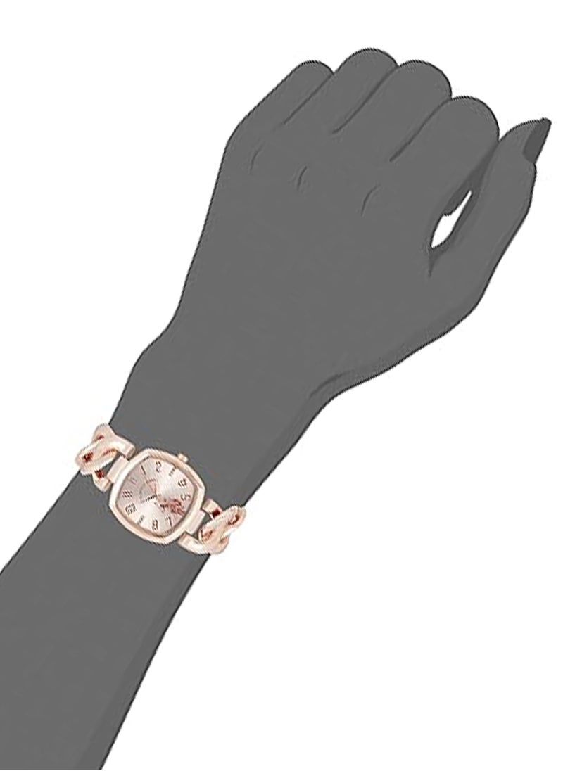 U.S. Polo Assn. Women's Quartz Watch, Analog Display and Rose Gold Plated Strap USC40251