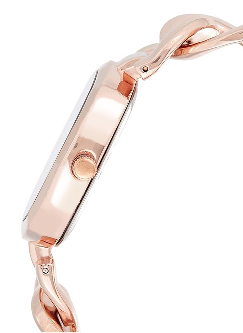 U.S. Polo Assn. Women's Quartz Watch, Analog Display and Rose Gold Plated Strap USC40251