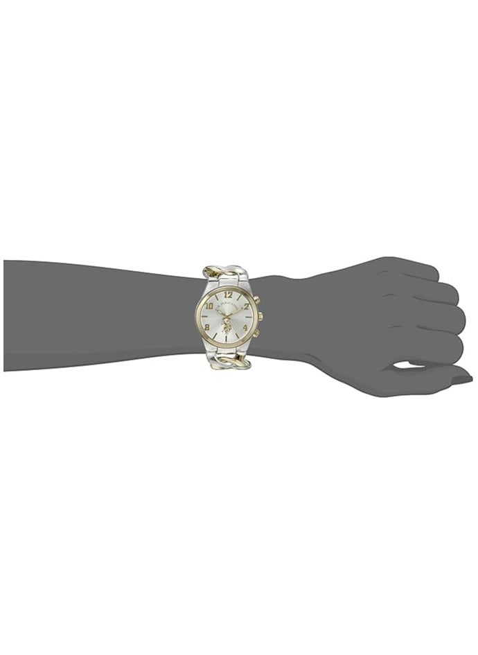 Women's Quartz Watch, Analog Display and Silver & gold Plated Strap USC40173