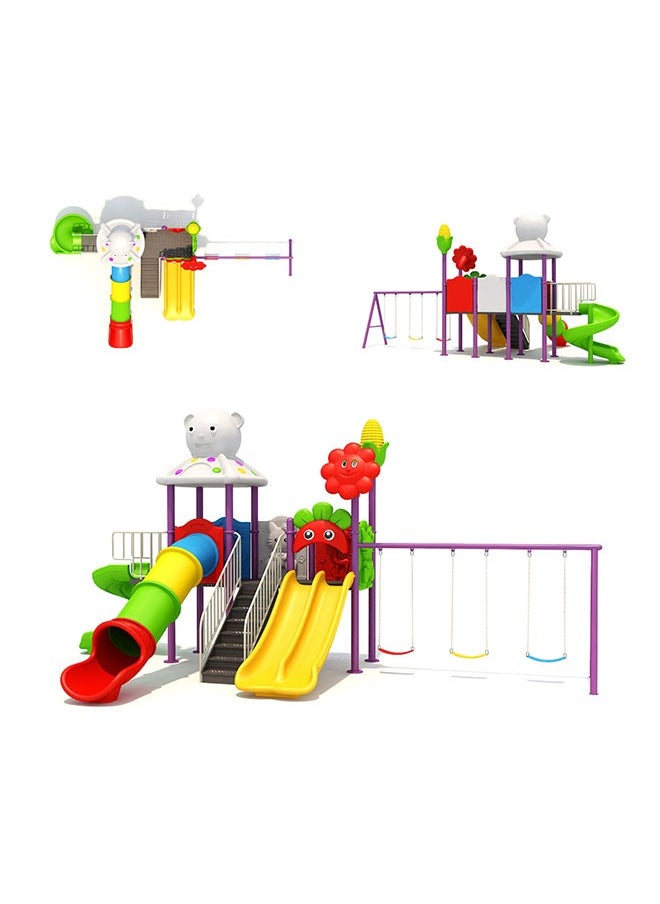 Children Preschool Outdoor Play Area Slide For Kids With Slides And Swings Set Kids Playground Equipment