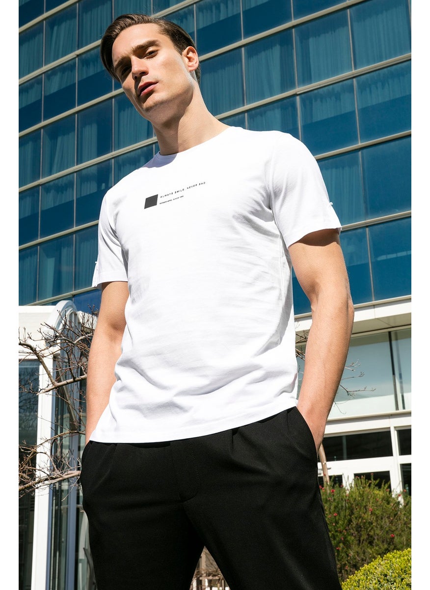 Cotton Regular Fit Crew Neck T Shirt Men's T Shirt 5902622