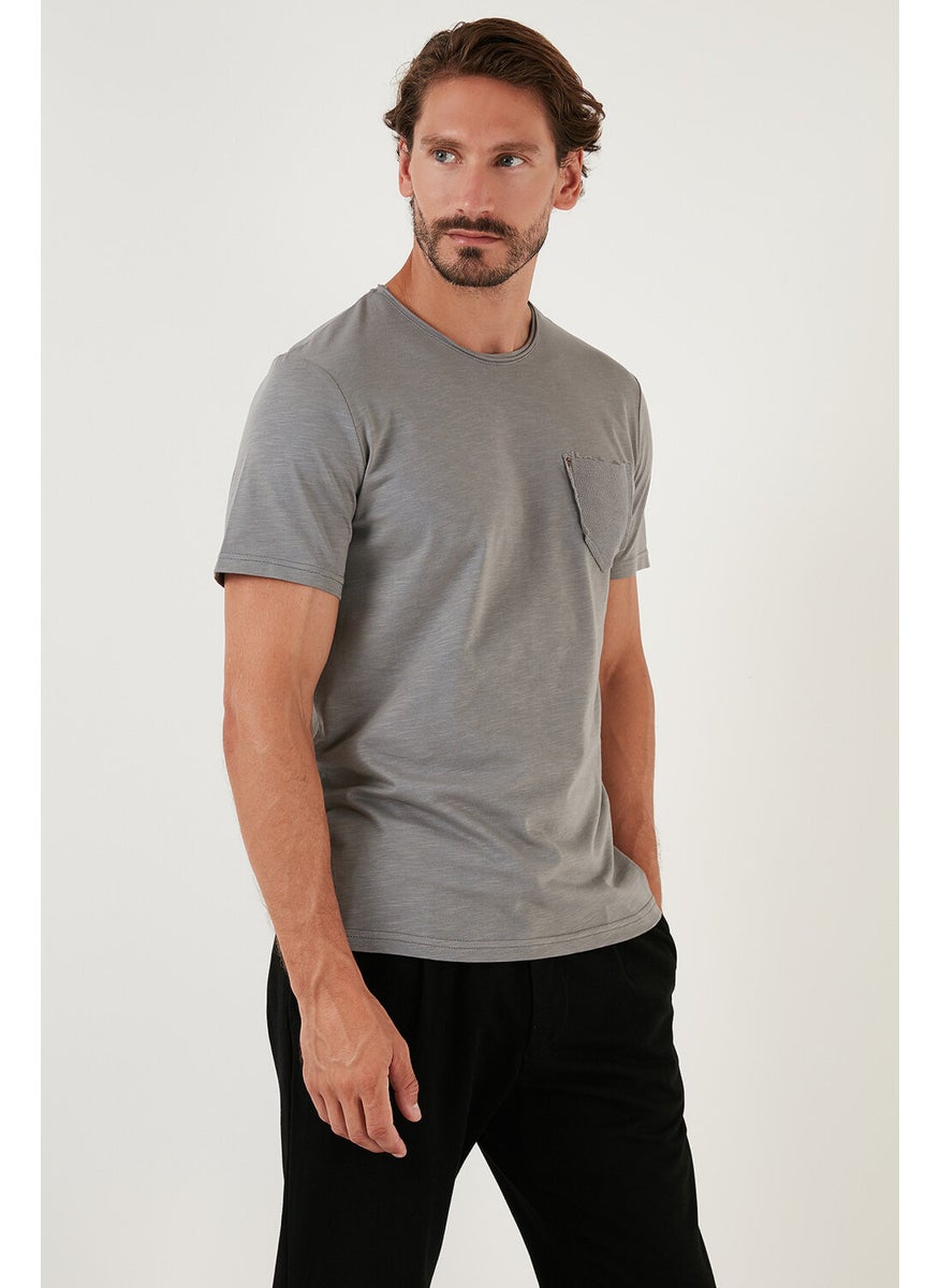 100% Cotton Slim Fit Crew Neck Pocket T Shirt Men's T Shirt 5902000