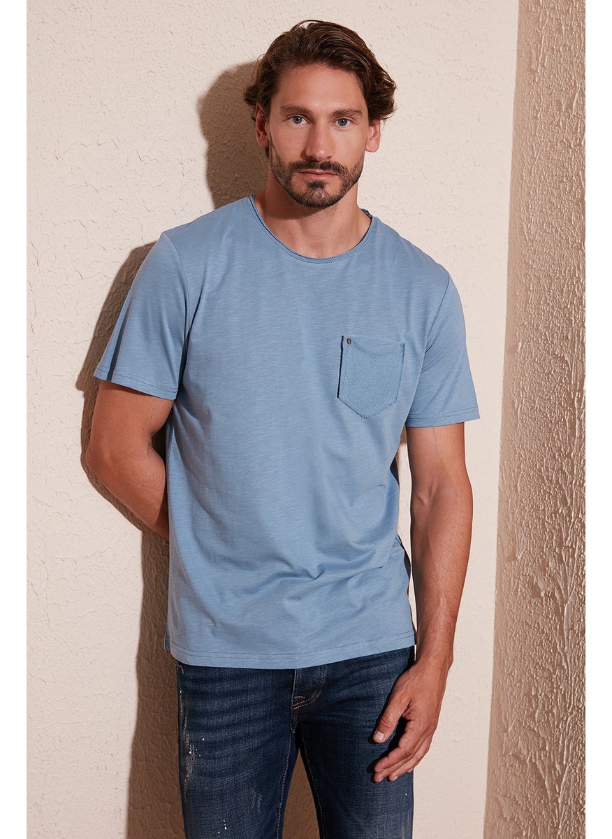 100% Cotton Slim Fit Crew Neck Pocket T Shirt Men's T Shirt 5902000