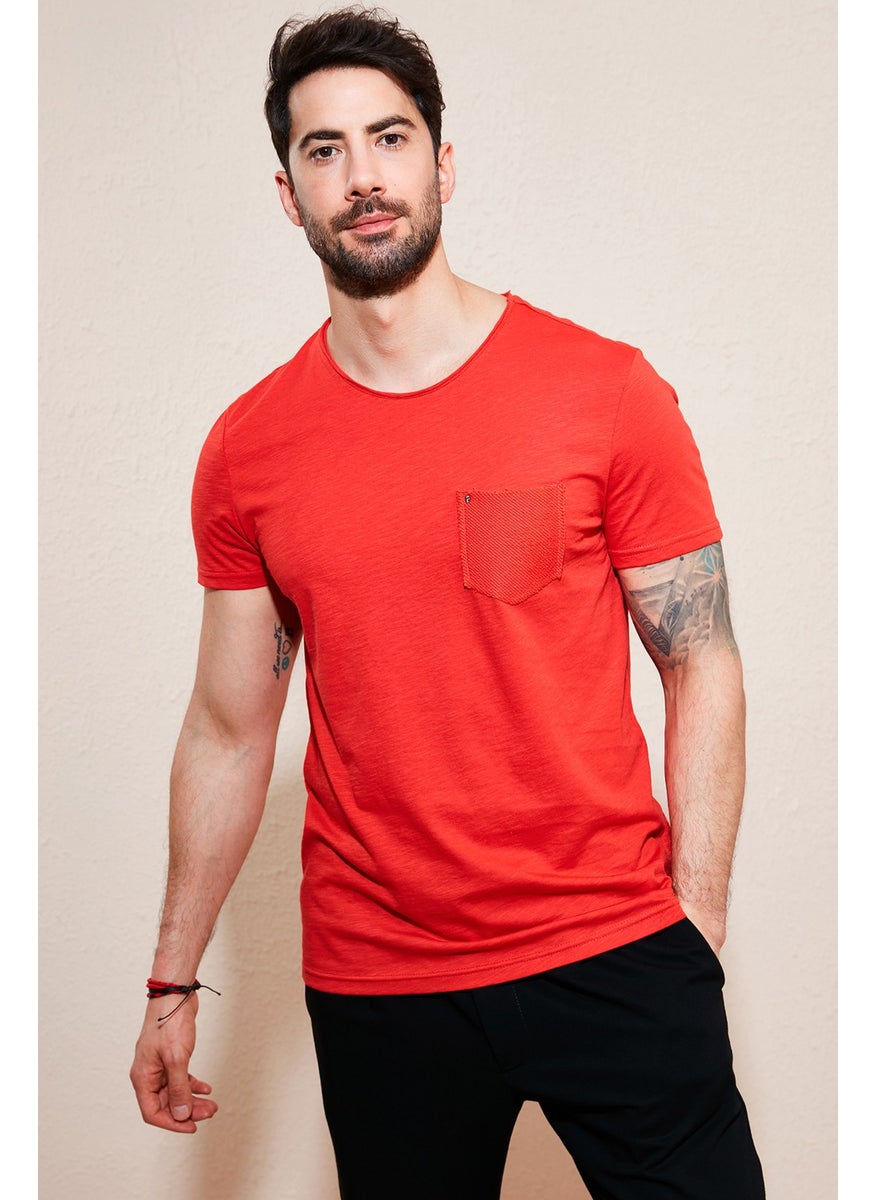 100% Cotton Crew Neck Pocket T Shirt Men's T Shirt 5902000