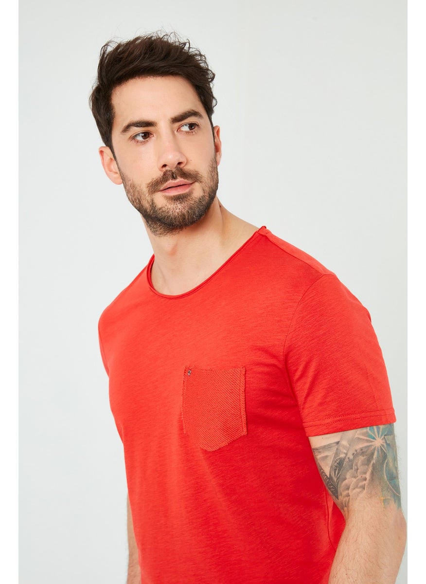 100% Cotton Crew Neck Pocket T Shirt Men's T Shirt 5902000