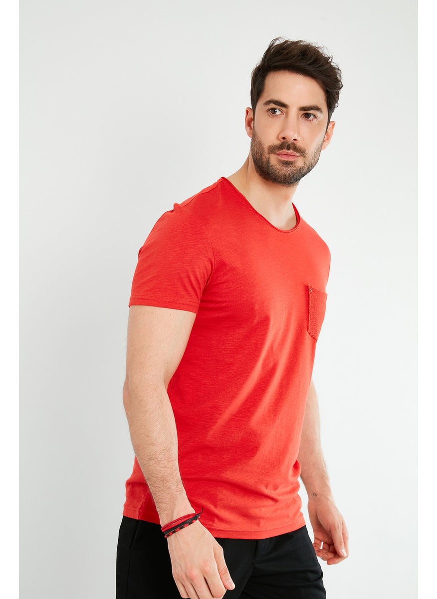 100% Cotton Crew Neck Pocket T Shirt Men's T Shirt 5902000