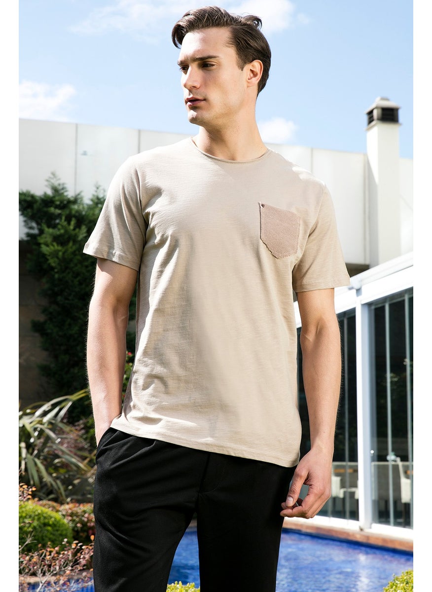 100% Cotton Slim Fit Crew Neck Pocket T Shirt Men's T Shirt 5902000