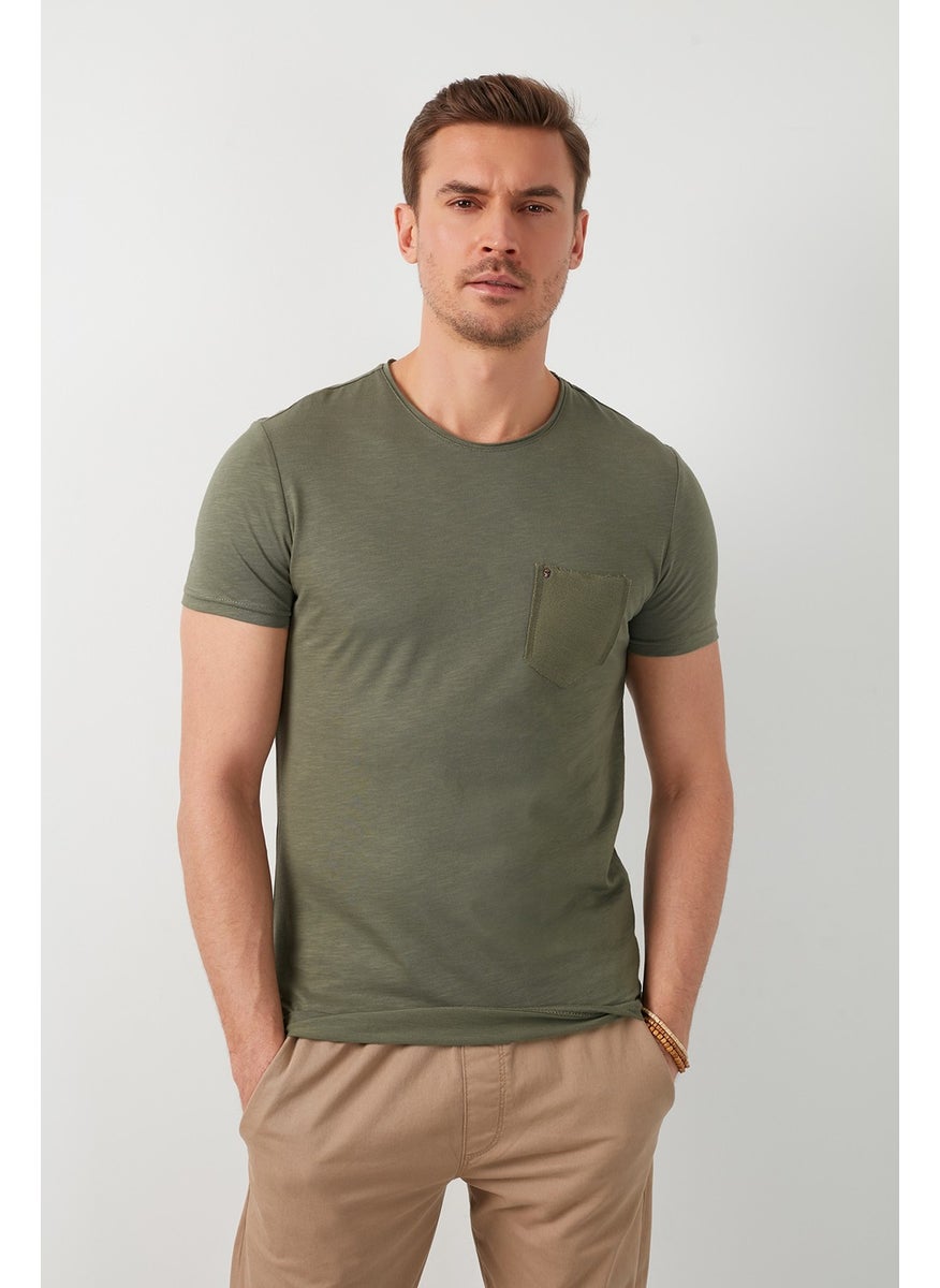 100% Cotton Crew Neck Pocket T Shirt Men's T SHIRT 5902000