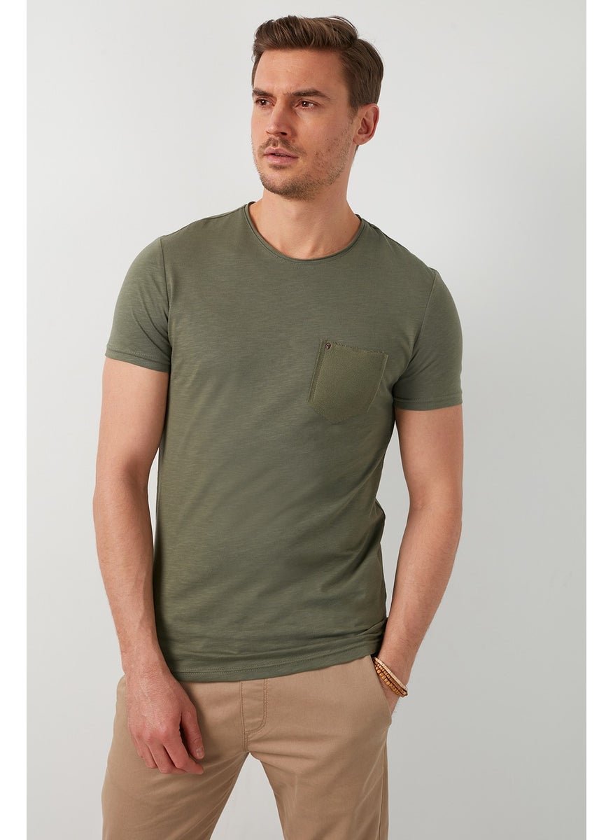 100% Cotton Crew Neck Pocket T Shirt Men's T SHIRT 5902000