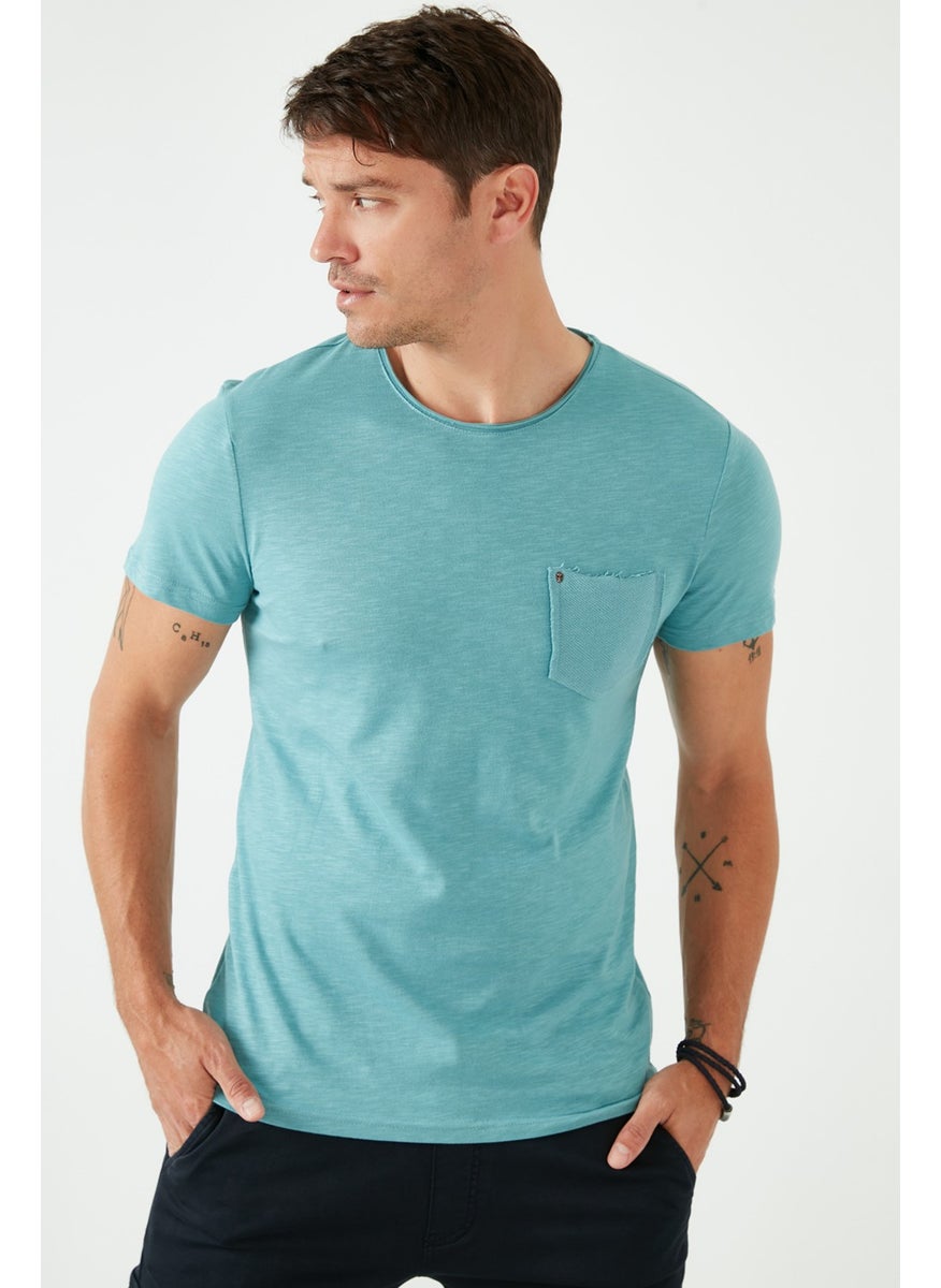 100% Cotton Crew Neck Pocket T Shirt Men's T Shirt 5902000