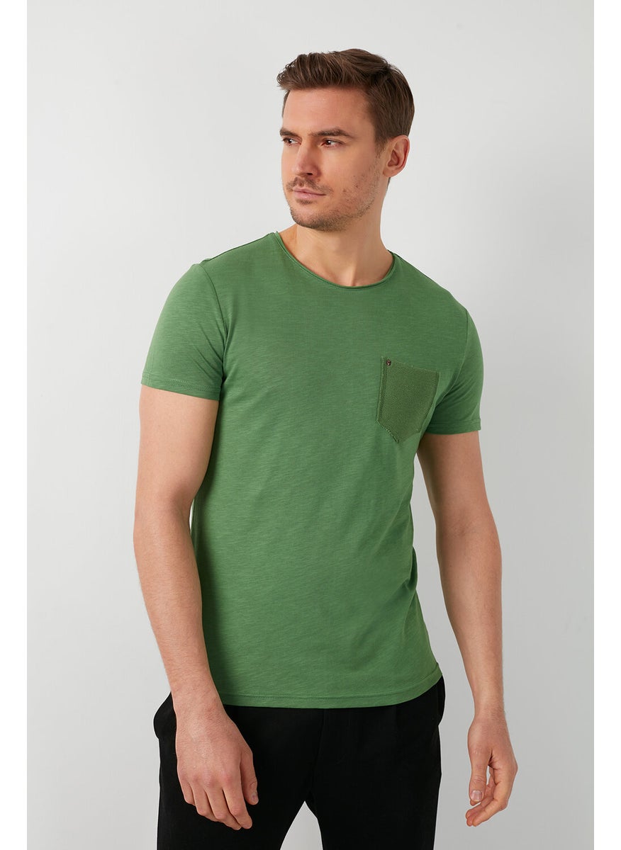 Crew Neck Pocket T Shirt Men's T Shirt 5902000