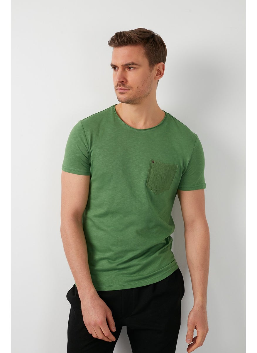 Crew Neck Pocket T Shirt Men's T Shirt 5902000