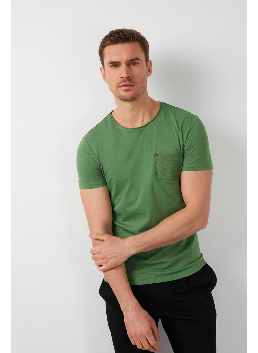 Crew Neck Pocket T Shirt Men's T Shirt 5902000