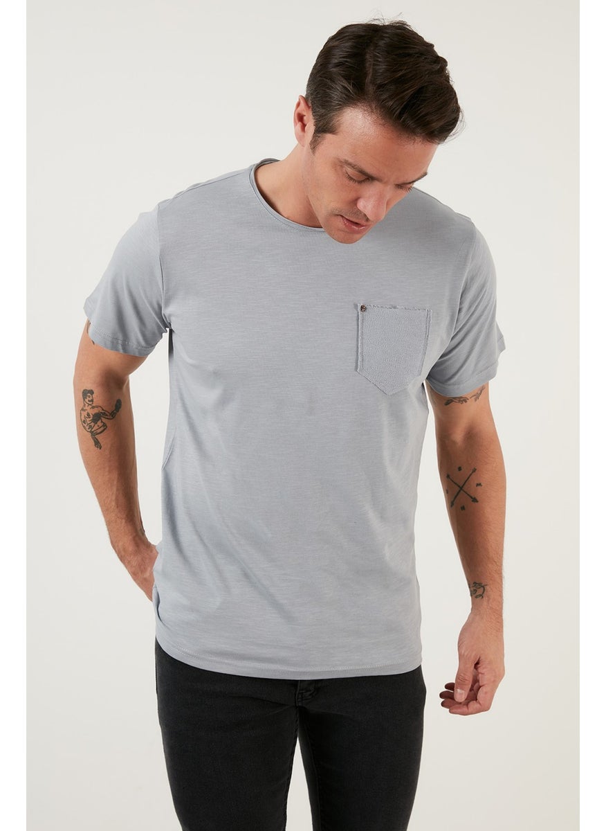 100% Cotton Slim Fit Crew Neck Pocket T Shirt Men's T Shirt 5902000