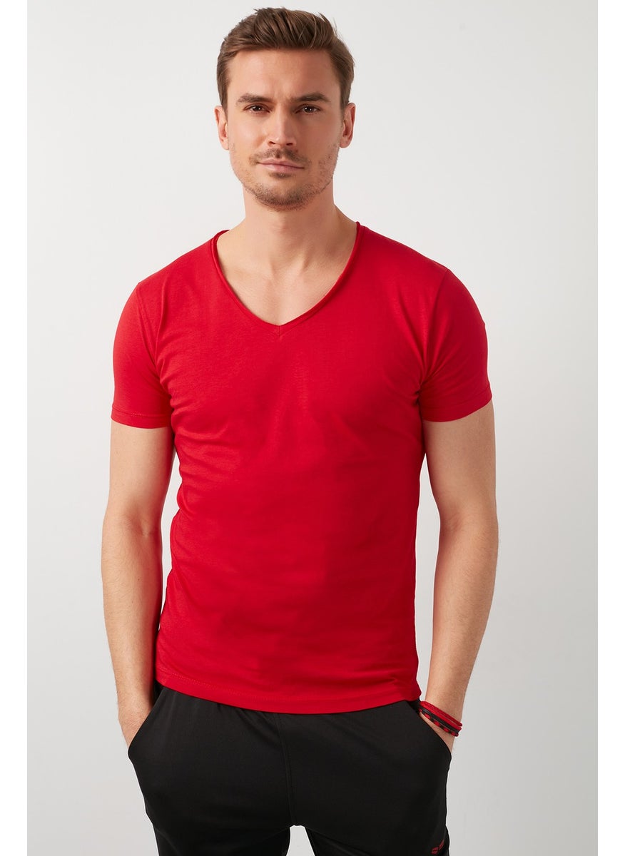 V-Neck Basic T Shirt Men's T Shirt 5412001