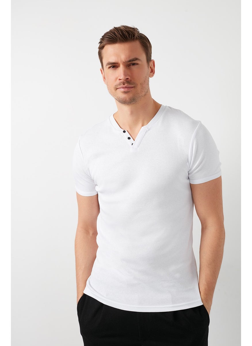 100% Cotton V-Neck Slim Fit T Shirt Men's T SHIRT 5902122