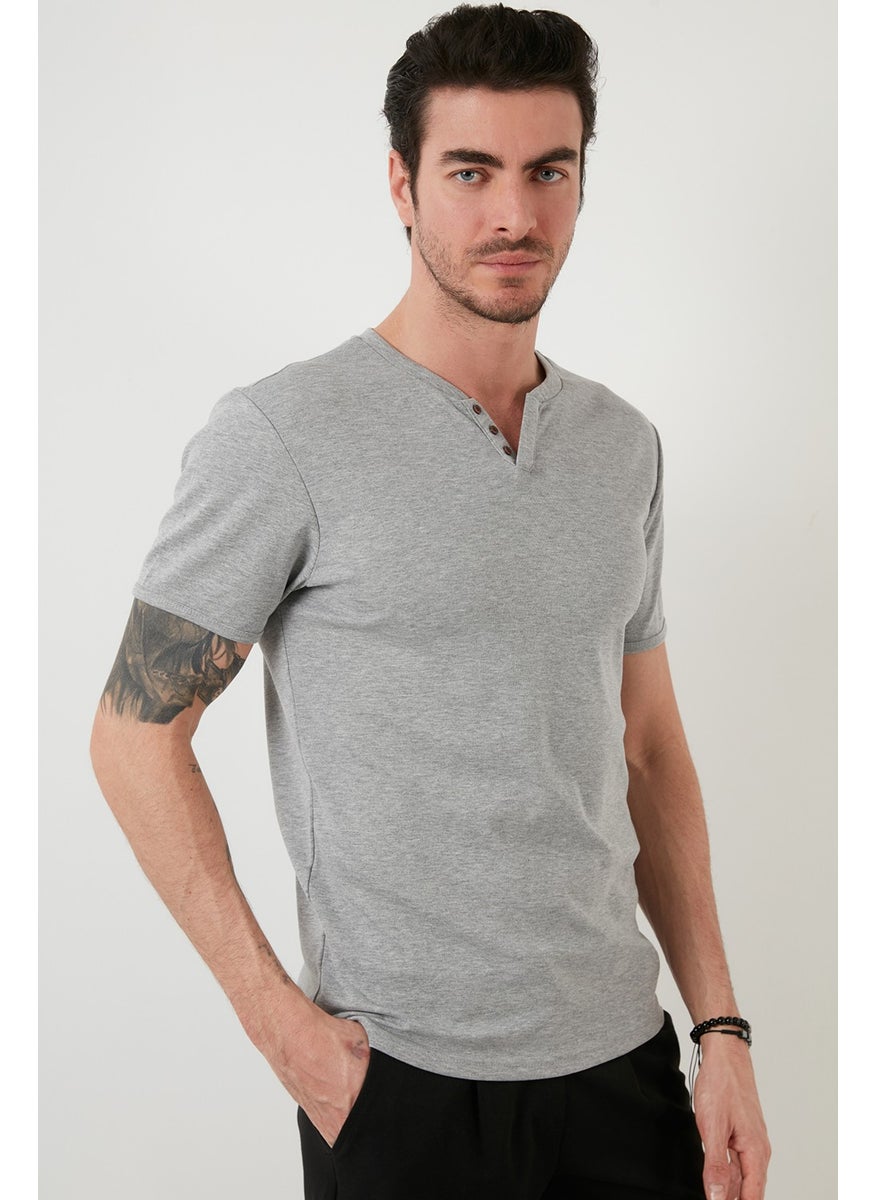 100% Cotton V-Neck Slim Fit T Shirt Men's T SHIRT 5902122