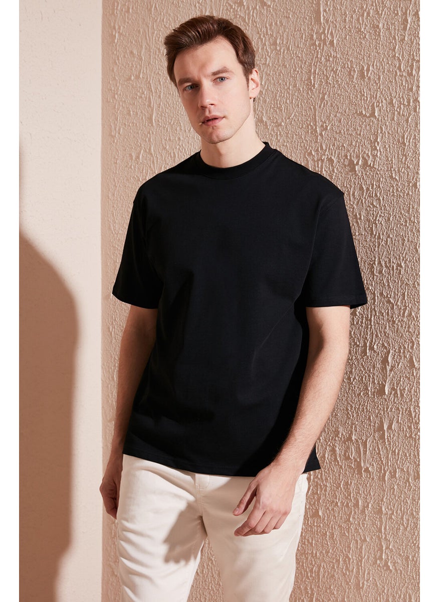 Cotton Relaxed Fit Crew Neck T Shirt Men's T Shirt 5905446