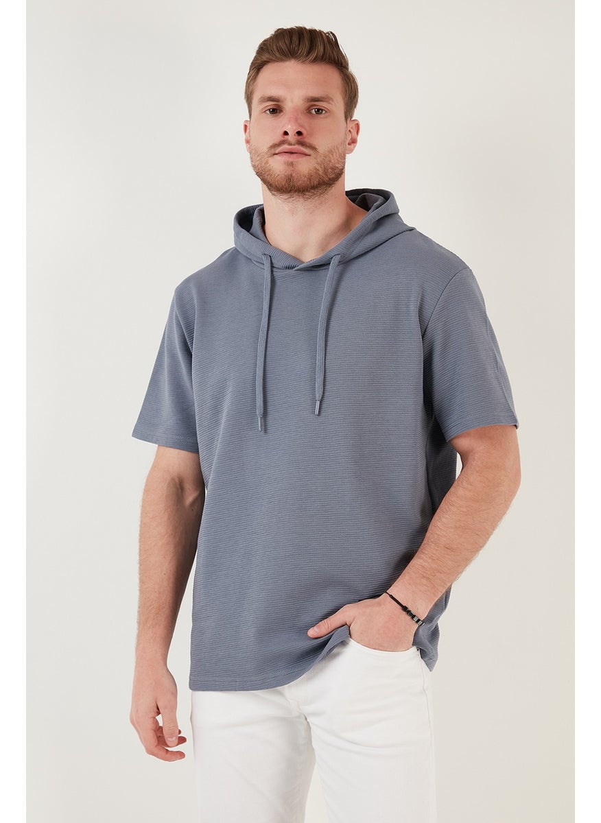 Cotton Oversize Hooded T Shirt Men's T Shirt 5902324