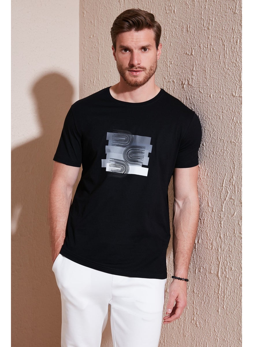 Cotton Slim Fit Crew Neck T Shirt Men's T Shirt 646R8010