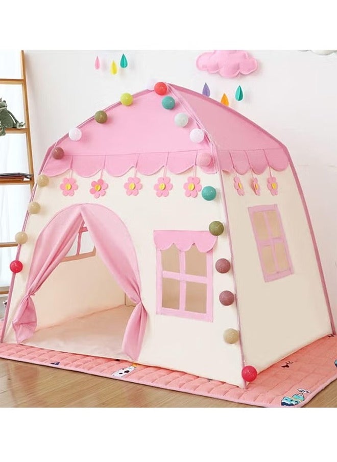 Pink Flowers  Blossoming Children's Play Tent, With Lights, Simple Installation