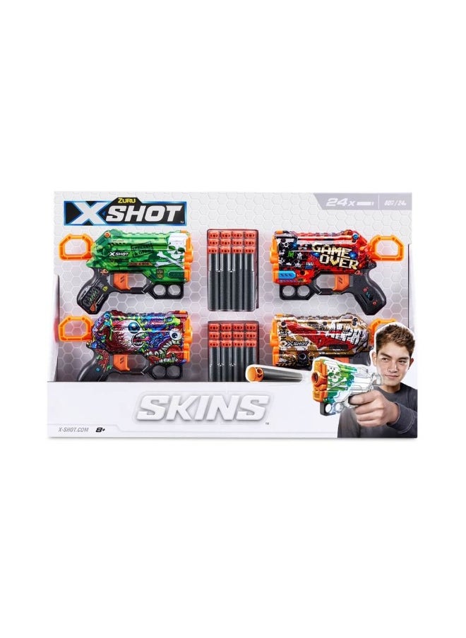 Skins Menace Dart Blasters (4 Pieces)