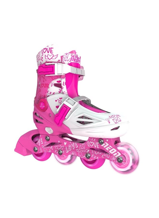 Neon 2-In-1 Combo Skates (Size 3 To 6, Pink)