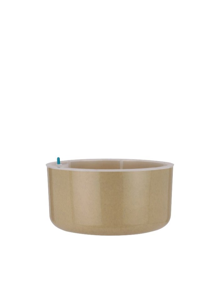 Sigma Self Watering Planter Box Plastic Circle Shape - Stone Gold Color