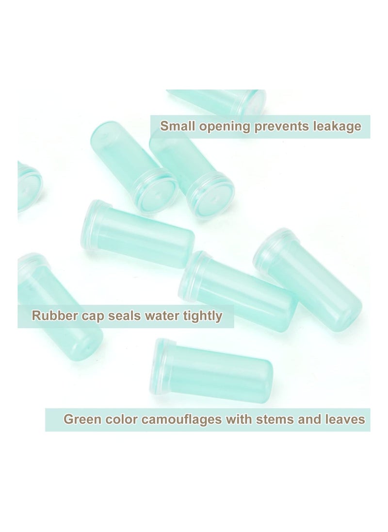 200 Pack Floral Water Tubes 1.6 Inch Flower Water Tubes Flower Vials for Water Small Mini Floral Water Tubes for Flower Arrangement, Milkweed, Cutting, Green