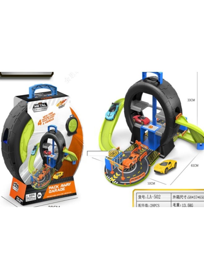 Tire Track Car Set (4 Pcs)