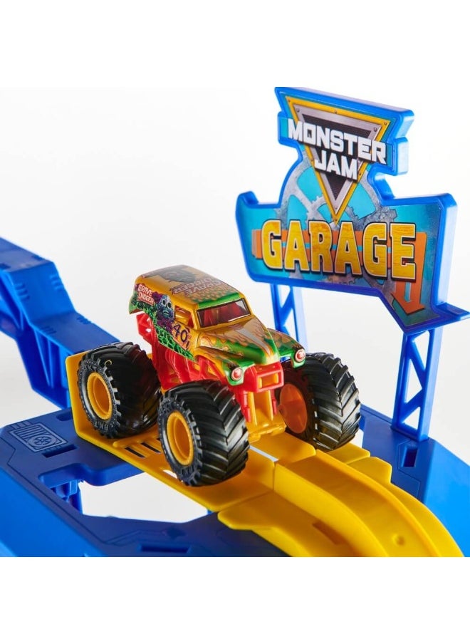 Garage Playset With Exclusive Grave Digger Monster Truck