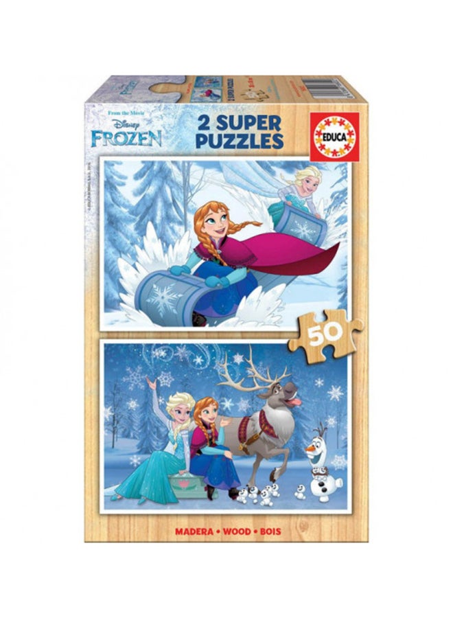 Puzzles  2X50 Frozen  Suitable For 3 Years +