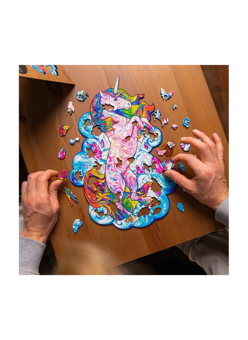 UNIDRAGON Original Wooden Jigsaw Puzzles - Inspiring Unicorn Size (S)