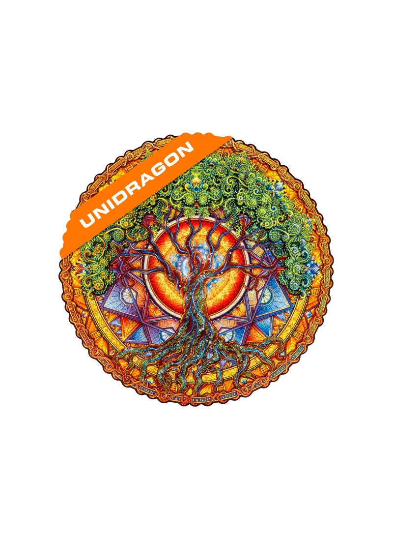 UNIDRAGON Original Wooden Jigsaw Puzzles Mandala Tree of Life Size (King)