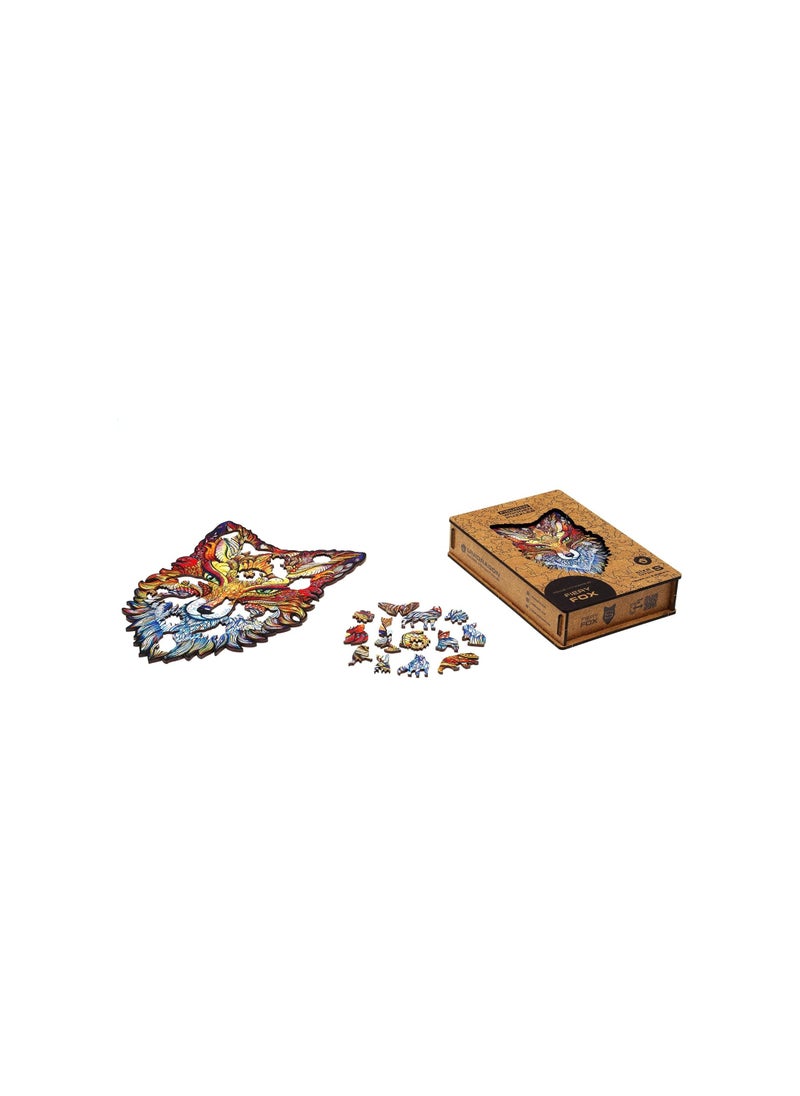 UNIDRAGON Original Wooden Jigsaw Puzzles - Fiery Fox Size (Medium)