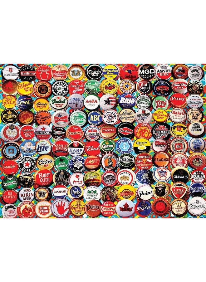 White Mountain Puzzles Beer Bottle Caps - 500 Piece Jigsaw Puzzle