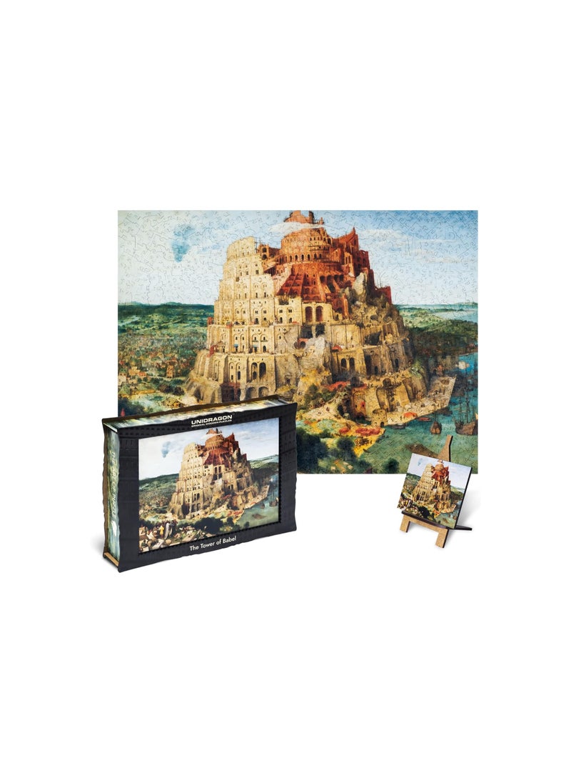 UNIDRAGON Wooden Jigsaw Puzzle Art Collection - The Tower of Babel Pieter Bruegel