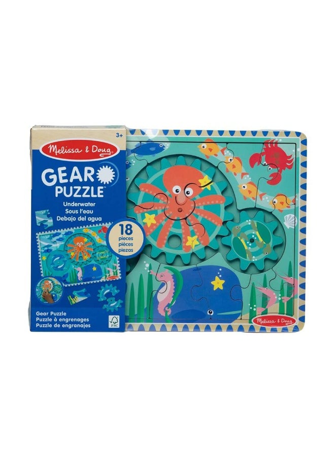 Melissa & Doug Wooden Underwater Gear Puzzle Playset (18 Pieces)