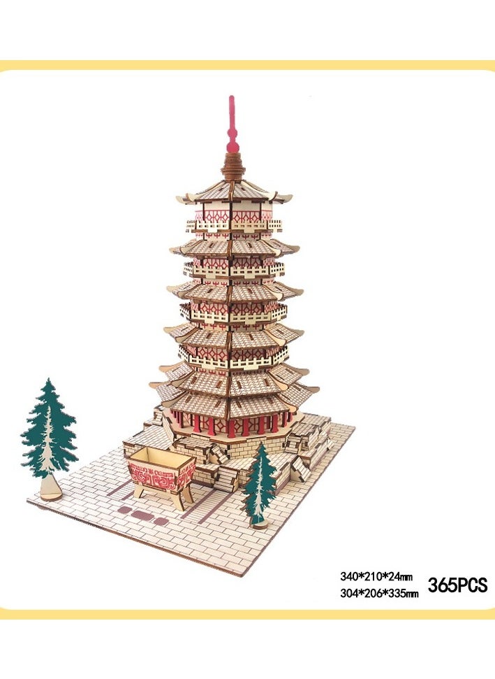 Chinese Ancient Architecture Wooden 3D Puzzle