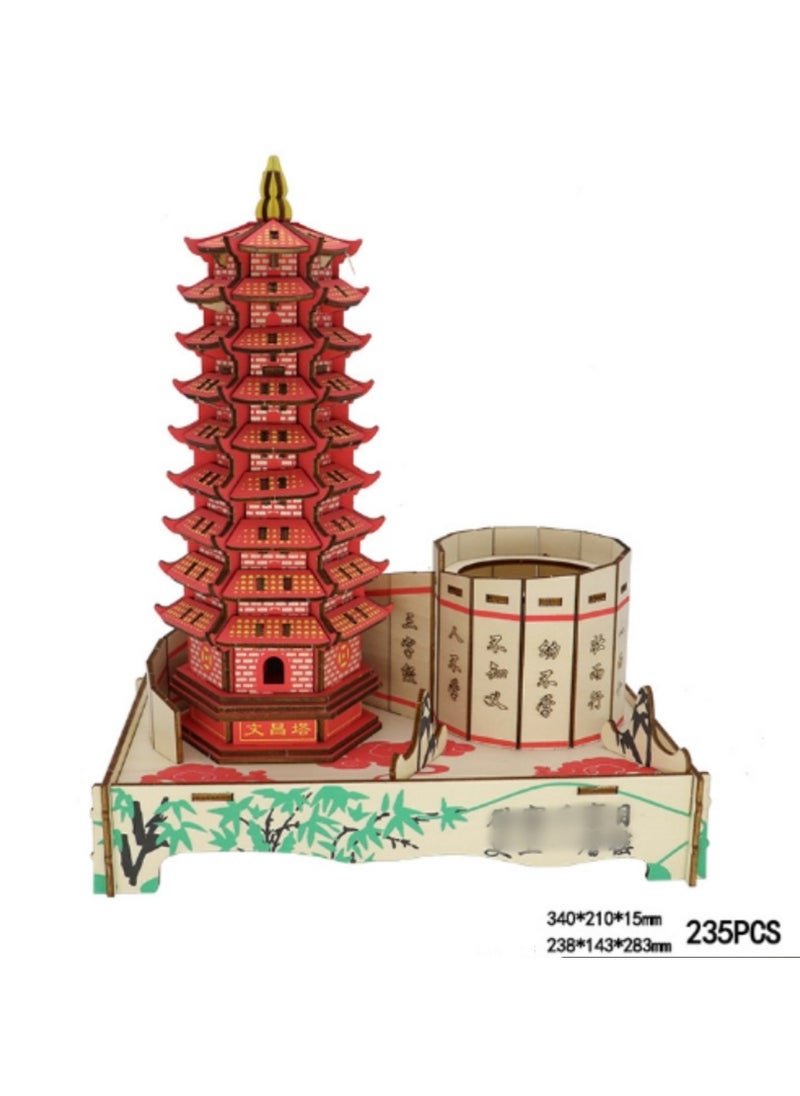 Chinese Ancient Architecture Wooden 3D Puzzle