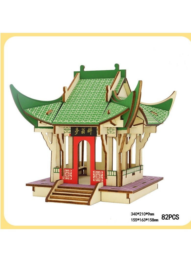 Chinese Ancient Architecture Wooden 3D Puzzle