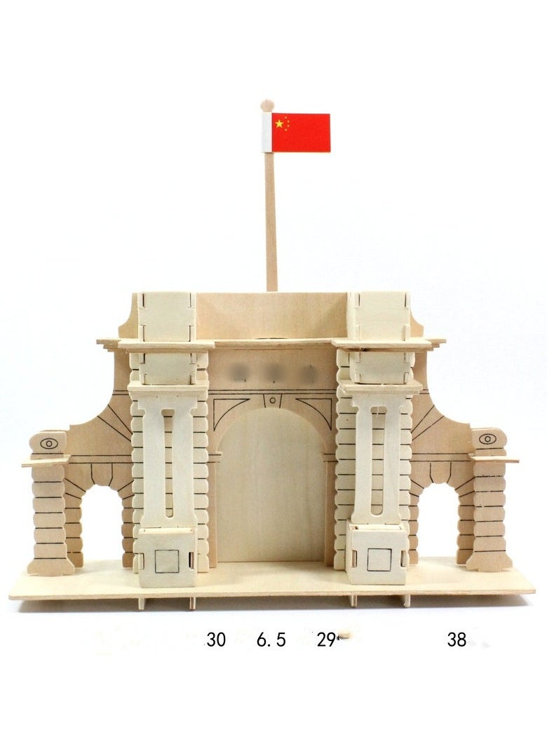 3D Puzzle Wooden Assembly Simulation Building Model