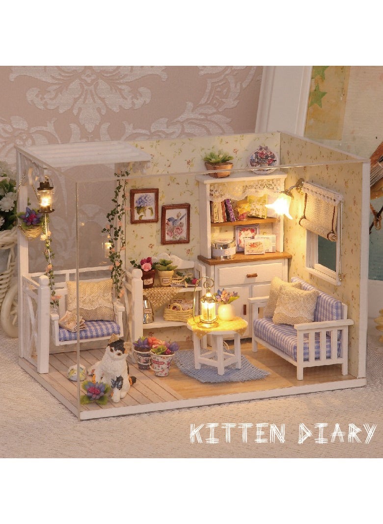 Children's Handmade DIY Cottage 3D Stereoscopic Puzzle Model