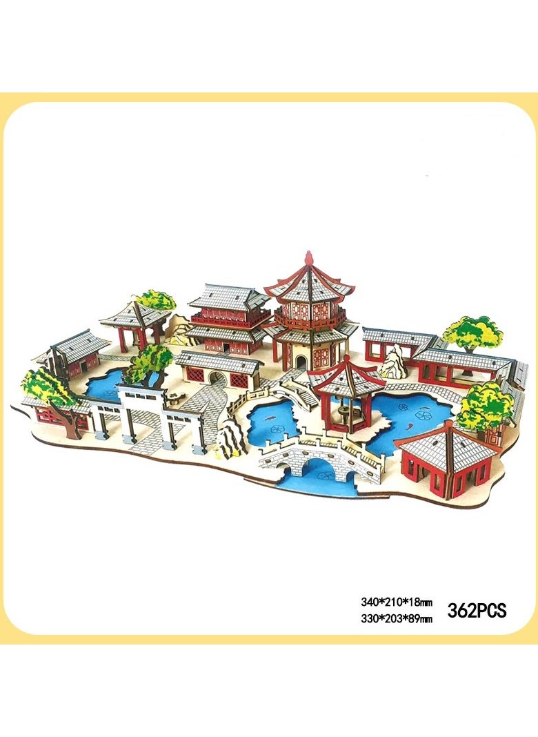 Chinese Ancient Architecture Wooden 3D Puzzle