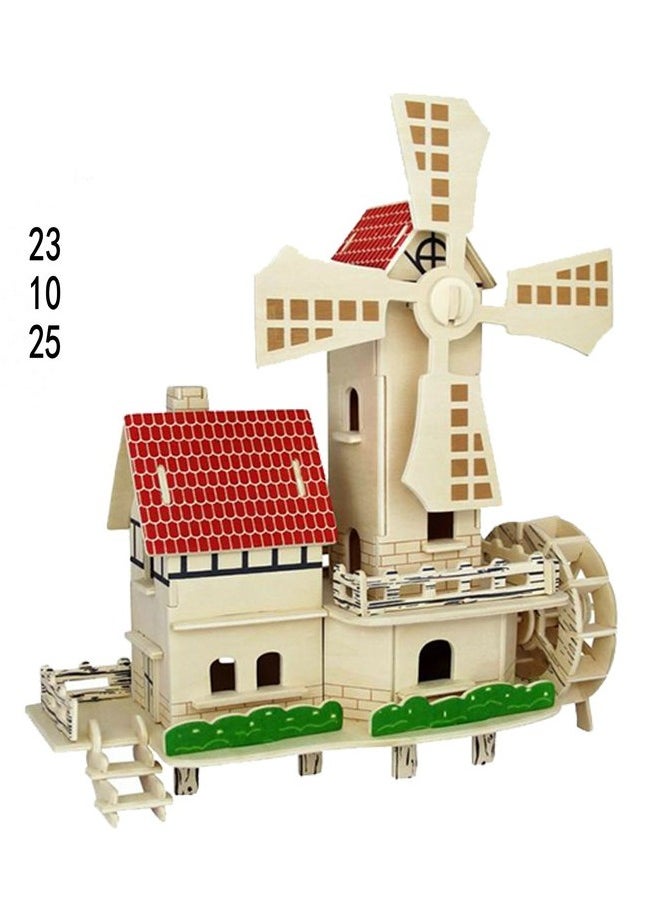 3D Puzzle Wooden Assembly Simulation Building Model